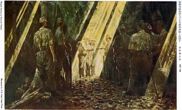 Plate No. 49: Suicide Unit Bidding Farewell to Commanding General Sano, Original Painting by Konosuke Tamura